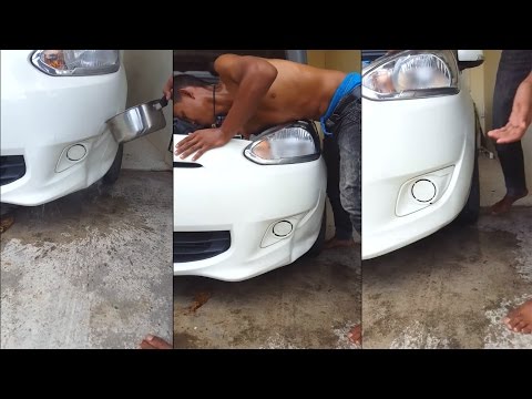 warm water car dent trick